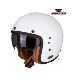 CASCO JET SCORPION BELFAST LUXE SOLID BIANCO LUCIDO